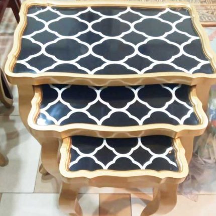 Black and White Nest of Table